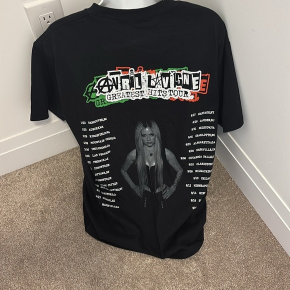 Vintage Avril Lavigne Band Shirt Greatest Hits Tour Tee Medium Rock Tee - Picture 5 of 15